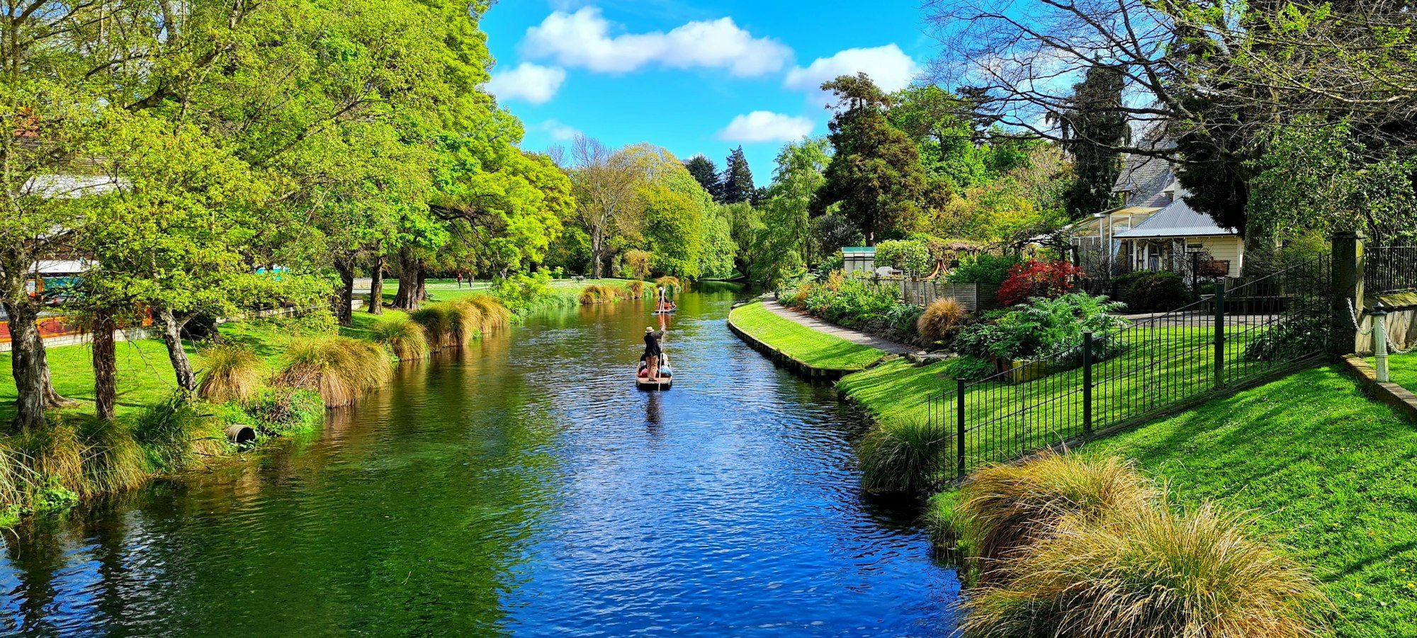 The Avon River winding through green parkland in Christchurch